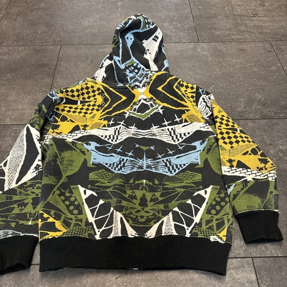 Dickies Kids Jacket Hooded Full Zip XS 4/5 Y2K Skater 4T 5T Black Green Yellow - Picture 6 of 6